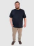 Camiseta Masculina Básica Plus Size - Preto na internet