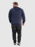 Casaco Moletom Zíper Plus Size Masculino - Marinho - BENSMAT | Compre Roupas Online com Desconto