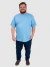 Camiseta Masculina Básica Plus Size - Celeste