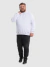 Blusa Moletom Gola Careca Plus Size Masculino - Branco na internet
