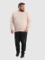 Blusa Moletom Gola Careca Plus Size Masculino - Caqui na internet