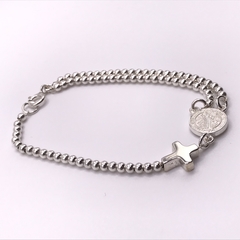 Pulsera San Benito Cross Plata .925 SAMAR03 - Silveralia925 by 1925