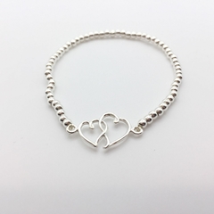 Pulsera Curved Hearts - comprar en línea