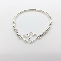 Pulsera Curved Hearts - comprar en línea