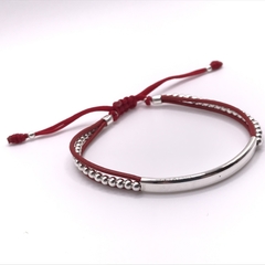 Pulsera Piel Tejida Plata .925 SAMAR06R en internet