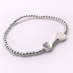 Pulsera San Benito Disco Plata .925 SAMAR05