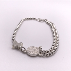 Pulsera San Benito Cross Plata .925 SAMAR03 - comprar en línea