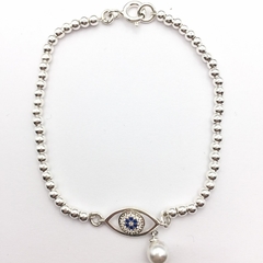 Pulsera Ojo turco Con perla