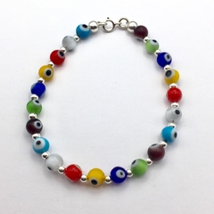 Pulsera ojos turcos multicolor - Silveralia925 by 1925