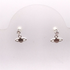 Aretes Saturn colgante Plata .925 SALQ12