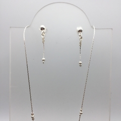 Set Corazón con cristales colgando SALX14 - Silveralia925 by 1925