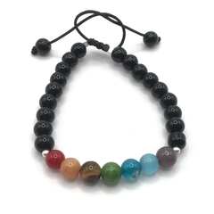 Pulsera Negra Chakra SAML01 - comprar en línea