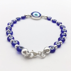 Pulsera Ojos Turcos Blue plana en internet