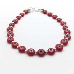 Pulsera ojos turcos red plana SAOM04