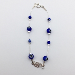 Pulsera Mano de Fátima y ojos turcos SALX05 - comprar en línea