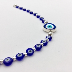 Pulsera Ojos Turcos Blue plana - tienda en línea