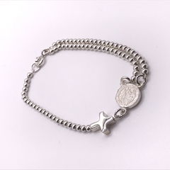 Pulsera San Benito Cross Plata .925 SAMAR03 en internet