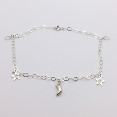 Tobillera Moon Plata .925