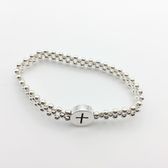 Pulsera tejida Round Black Cross - comprar en línea