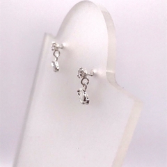 Aretes Saturn colgante Plata .925 SALQ12 - Silveralia925 by 1925