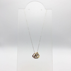 Collar Corazones Tres Tonos Plata .925 - Silveralia925 by 1925