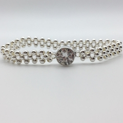 Pulsera tejida con Zirconia
