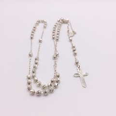 Rosario Collar Diamond Cut Chico Plata .925 SAMA07