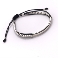 Pulsera Piel Tejida Plata .925 SAMAR06B - Silveralia925 by 1925