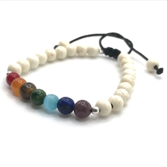 Pulsera blanca chakra SAML02 - Silveralia925 by 1925