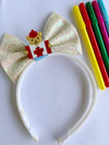 TIARA MAPLE BEAR BRANCA COM APLIQUE - comprar online