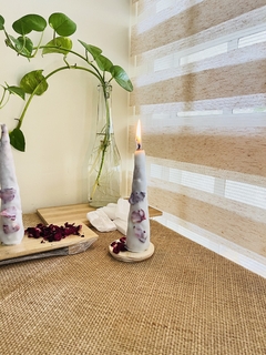Vela ervas (tocha) pétalas de rosas vermelhas - comprar online