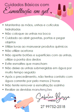 BLOQUINHO CUIDADOS - UNHAS DE GEL