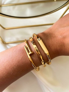 BRACELETE INSPIRAÇÃO CARTIER FOLHEADO - comprar online