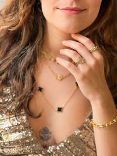 ANEL TREVO FOLHEADO - loja online