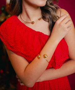 BRACELETE ESFERAS FOLHEADO - comprar online