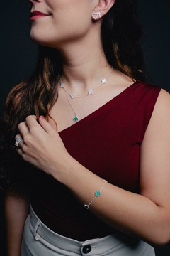 chocker trevos madrepérola prata 925 na internet