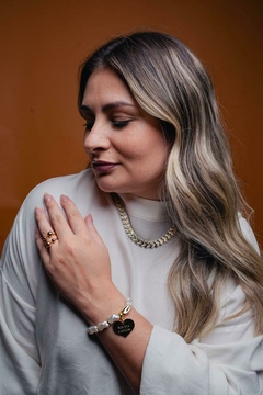 Pulseira elástico seja forte e corajosa folheada - comprar online