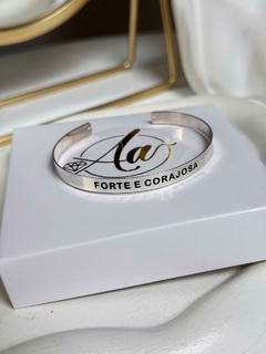 Bracelete SEJA FORTE E CORAJOSA prata 925 na internet