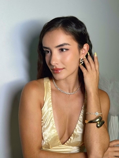 Bracelete gota folheado - AMORA ACESSÓRIOS