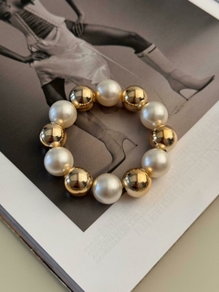 pulseira elástico pérola - comprar online