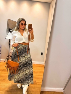 Bolsa franja couro PU