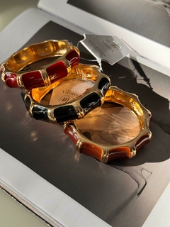 Bracelete com detalhe em resina semi jóia - loja online