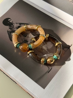 pulseira elástico acrílico - AMORA ACESSÓRIOS