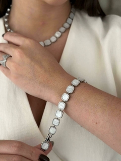 Imagem do pulseira inspiração cravejada folheada