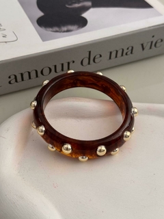 Bracelete Resina detalhe dourado - loja online