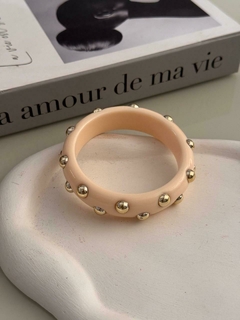 Bracelete Resina detalhe dourado - AMORA ACESSÓRIOS
