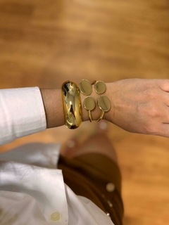 Bracelete duplo folheado a ouro