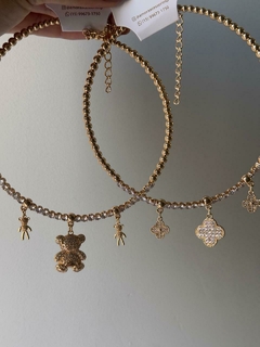 Chocker aro cravejada e folheada - comprar online