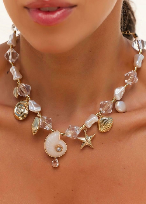 COLAR CONCHAS SEMI JÓIA - comprar online