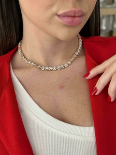 Colar Riviera folheada a ouro - AMORA ACESSÓRIOS